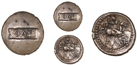 Atrebates and Regni, Verica, Stater, com f on tablet, rev. lancer right, vir behind, rex below, 5.28g/2h (BMC...