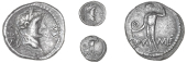 Atrebates and Regni, Verica, Unit, laureate bust right, verica around, rev. figure standing left, commi f, 1.20g/5h...