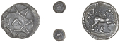 Catuvellauni, Epaticcus, Minim, ta within star, rev. winged horse right, epa around, 0.20g/10h (BMC 2351-7; VA 560;...