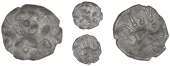 Corieltauvi, Esvp Rasv, Unit, cruciform wreath design, crosses in angles, rev. horse right, isv[p] above, star...