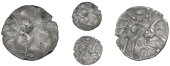 Corieltauvi, Vep, Unit, trace of design, rev. horse right, vep above, six-pointed star behind, or below, 0.80g (BMC...