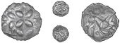 Corieltauvi, Vep, Half-Unit, wreath, rev. horse right, vep above, o[r]? below, 0.46g/10h (BMC 3283ff;  cf. VA 967; S...
