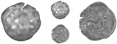 Corieltauvi, Vep, Half-Unit, vestige of wreath, rev. horse right, vep above, pellet in front and behind, 0.45g/12h...