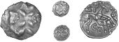 Corieltauvi, Vep Corf, Half-Unit, wreath, rev. horse right, vep above, co below, 0.56g/10h (BMC –; VA 938.1; S...