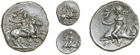 Southern Apulia, Southern Apulia, Taras, Nomos, c. 240-228, kallik[ra] t[hs], strategos in military dress turned to...