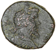 Roman Empire, Roman Empire, SEPTIMIUS SEVERUS (193-211), Æ, laureate and draped bust right, rev. head of Tyche left...