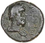 Roman Empire, Roman Empire, SEPTIMIUS SEVERUS, Æ, laureate bust right, rev. river-god Chrysoroas reclining left,...