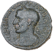 Roman Empire, Roman Empire, Philip I, Æ, laureate and draped bust left, rev. IEPA CEBA CMIA within wreath,...