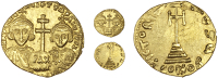Justinian II and Tiberius (705-711), Justinian II (Second reign, 705-711), Solidus, Ravenna, DN IYSTINIANYS ET...