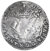 Philip and Mary, Sixpence, 1554, full titles, 2.77g/7h (N 1970; S 2505). Creased and with a few light surface...