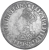Elizabeth I, Milled coinage, Shilling, mm. star, decorated dress, small flan, 5.77g/6h (Borden/Brown 17, O1/R1; N...