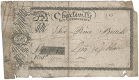 Co Cork, Charleville, For Convenience, Six Pence British, no date or no., gg in scrollwork on left side, signed...