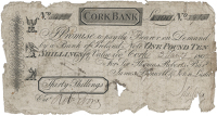 Co Cork, Cork, Cork Bank, Thirty Shillings, 2 January 1807, no. 915, payable by a Bank of Ireland Note, for Sir...