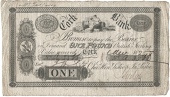 Co Cork, Cork, Cork Bank, One Pound British Sterling, 1 December 1825, A 3566, for Charles Henry Leslie and John...