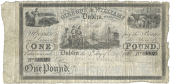 Co Dublin, Dublin, Gibbons & Williams, One Pound, 4 December 1834, no. 4807, unissued. A few small holes and a 15mm...