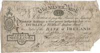 Co Dublin, Malahide, The Silver Bank, Three Shillings & Ninepence Halfpenny, 14 June 1804, no. 70, payable in Notes...
