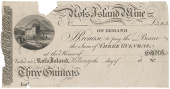 Co Kerry, Killarney, Ross Island Mine, Three Guineas [Three Pounds, Eight Shillings and Threepence], 18—, uniface...