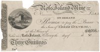 Co Kerry, Killarney, Ross Island Mine, Three Guineas [Three Pounds, Eight Shillings and Threepence], 18—, uniface...