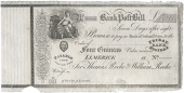 Co Limerick, Limerick, Roche’s Bank, unissued Bank Post Bill, 18—, for Four Guineas 'Payable from Ten till...