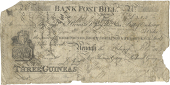 Co Tipperary, Nenagh, Going & Co, Bank Post Bill for Three Guineas [Three Pounds, Eight Shillings and Threepence],...