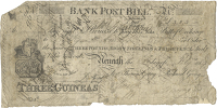 Co Tipperary, Nenagh, Going & Co, Bank Post Bill for Three Guineas [Three Pounds, Eight Shillings and Threepence],...