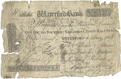 Co Waterford, Waterford, Waterford Bank, One & Half Guinea [One Pound, Fourteen Shillings and Three-Halfpence], 6...