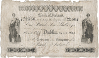 Thirty Shillings, 15 October 1844, N/I 72360, signature of A. Brett (Pick –). Endorsement on back, ragged edges, a...