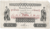 Ten Pounds, 12 February 1913, U/32 4862, signature of W.H. Baskin, 65 branches in five lines (Pick A27b). Two...
