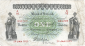 One Pound, 20 January 1925, A/16 335207, signature of J.A. Gargan (Pick A39b). A few grubby lines, otherwise good...