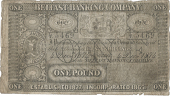 One Pound, 4 December 1874, L/T 5469, signature of J.J. Dugan, 35 branches (Pick A45, this note). Signature and date...