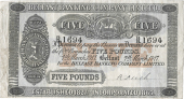 Five Pounds, 7 March 1917, B/B 1694, signature of R. Keith, 44 branches (Pick A51). Good very fine; exceptional...