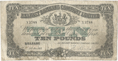 Ten Pounds, 3 January 1923, X 3788, signature of R. Keith (Pick 128a). A 10mm tear in top edge, tears at bottom...