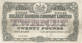 Twenty Pounds, 3 January 1923, D 3046, signature of R. de B. Chamberlain (Pick 129a). A 15mm tear in bottom edge, a...