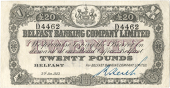 Twenty Pounds, 3 January 1923, D 4462, signature of R. Keith (Pick 129a). A 4mm tear in bottom edge and has been...