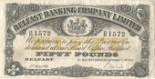 Fifty Pounds, 3 May 1923, B 1572, signature of R. Carlisle (Pick 130a). A 5mm tear in top edge and pinholes,...