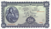 Ten Pounds, 7 September 1942, 16V 053476, code letter F, Brennan-McElligott signatures (MacDevitt E-103; Pick 4C)....