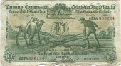 The Provincial Bank of Ireland Ltd, One Pound, 6 May 1929, 02PA 096224, Brennan-Hume Robertson signatures (MacDevitt...