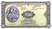 Fifty Pounds, 6 September 1968, 02Y 024076, O'Muimhneachain-Whitaker signatures (MacDevitt E-125; Pick 68a). Good...