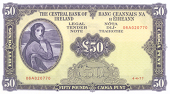 Fifty Pounds, 4 April 1977, 06A 020770, Murray-O Murchu signatures (MacDevitt E-127; Pick 68c). Good very fine to...