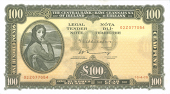 One Hundred Pounds, 10 April 1975, 02Z 077054, Whitaker-Murray signatures (MacDevitt E-134; Pick 69b). Good...