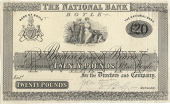 Twenty Pounds, Boyle, uniface proof on paper, pencilled 'From this to Bruff' at bottom right (Pick –). Mount marks...