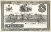 One Pound, 2 January 1882, uniface proof on card, 83 branches in five lines, pencilled ‘31 Decr. 1881’ at bottom...
