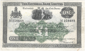One Pound, 1 November 1924, M 258688, signature of J. Brown (Pick A60). Trace of ink number at upper left and has...