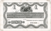 One Pound, 18—, uniface proof on card for unadopted trial, engraved by Perkins, Bacon & Petch, names of 12...