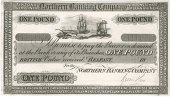 One Pound, 18–, uniface proof on paper, 31 branches, pencilled 'From this' at bottom right (Pick –). Mount marks...