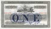 One Pound, 1 January 1923, B 08370, handsigned by Hugh J. Craig (Pick –). Good very fine (£350-400)