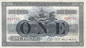 One Pound, 1 January 1924, E 19711, handsigned by W.J. Cowan (Pick –). Lightly pressed, otherwise very fine...