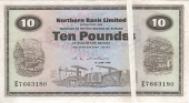 Ten Pounds, 15 June 1988, E 7663180, signature of John Roberts, error with concertina fold in paper (Pick 189b)....