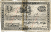Thirty Shillings, 2 October 1837, numbers erased, Galway (Pick –). Split and rejoined at centre, pinholes and tape...