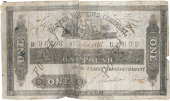 One Pound, 6 October 1846, B 9688, Armagh, contemporary forgery with FORGERY written twice across front (Pick –)....